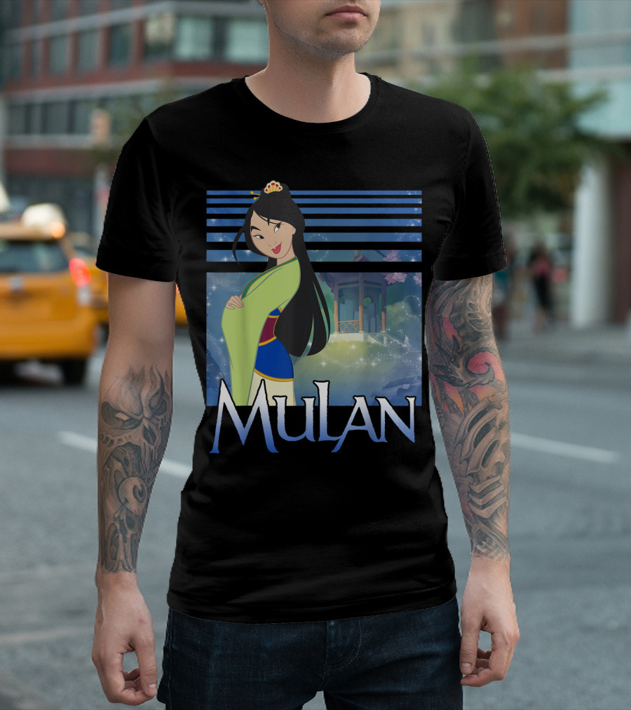 Disney Mulan Green Dress Sparkles Scene T-Shirt