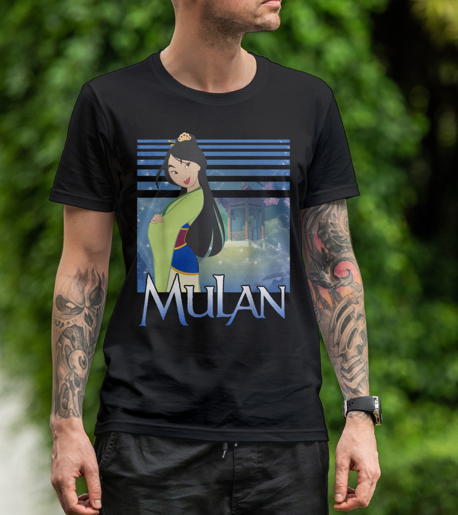 Disney Mulan Green Dress Sparkles Scene T-Shirt
