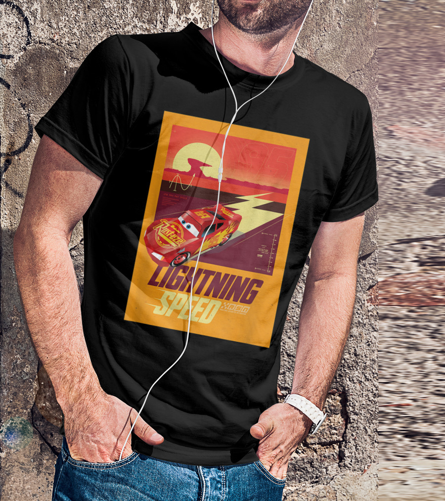 Lightning Speed Disney Pixar Cars McQueen 95 Racing Legends T-Shirt