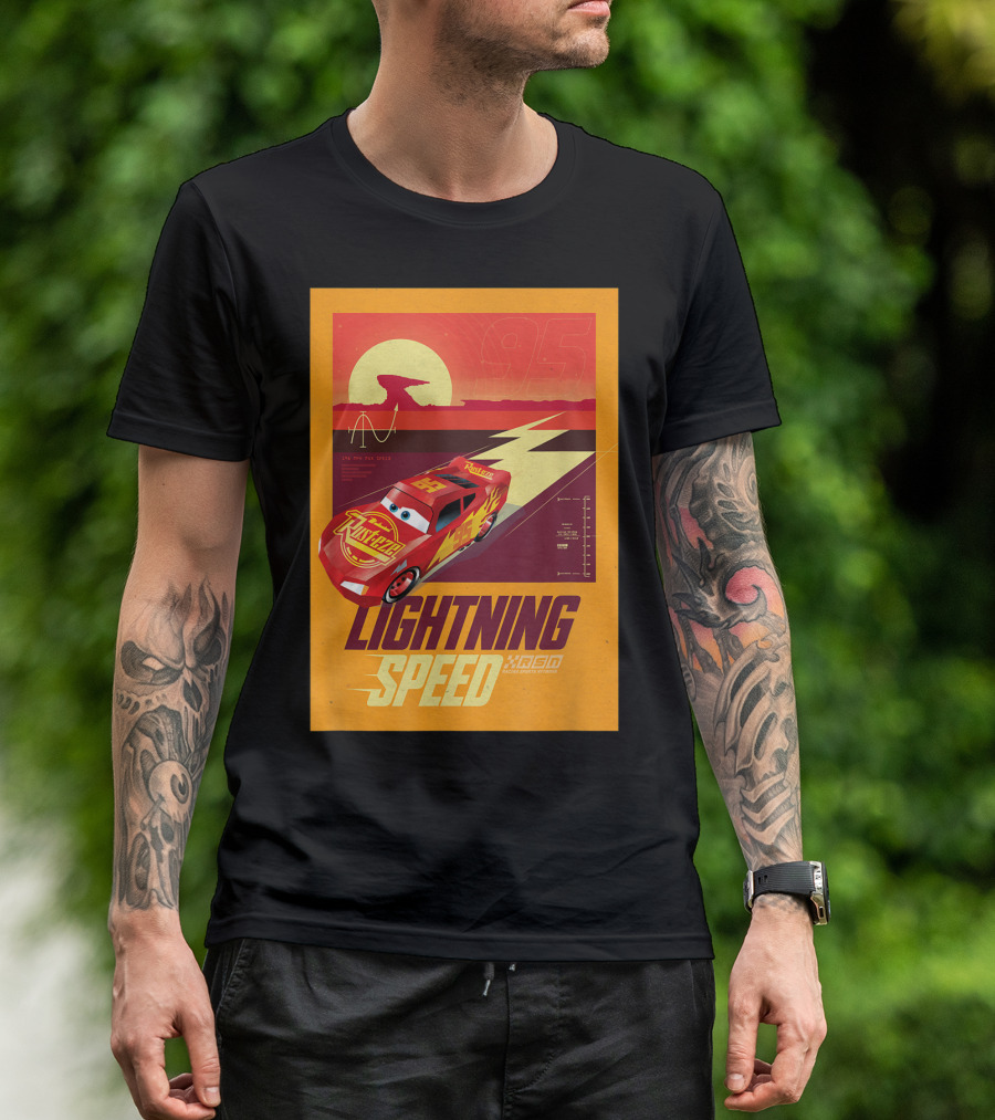 Lightning Speed Disney Pixar Cars McQueen 95 Racing Legends T-Shirt