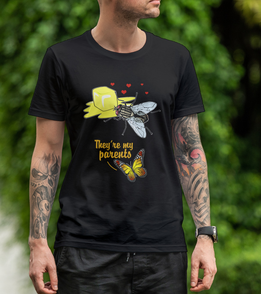 They're My Parents Funny Butter Fly Butterfly T-Shirt