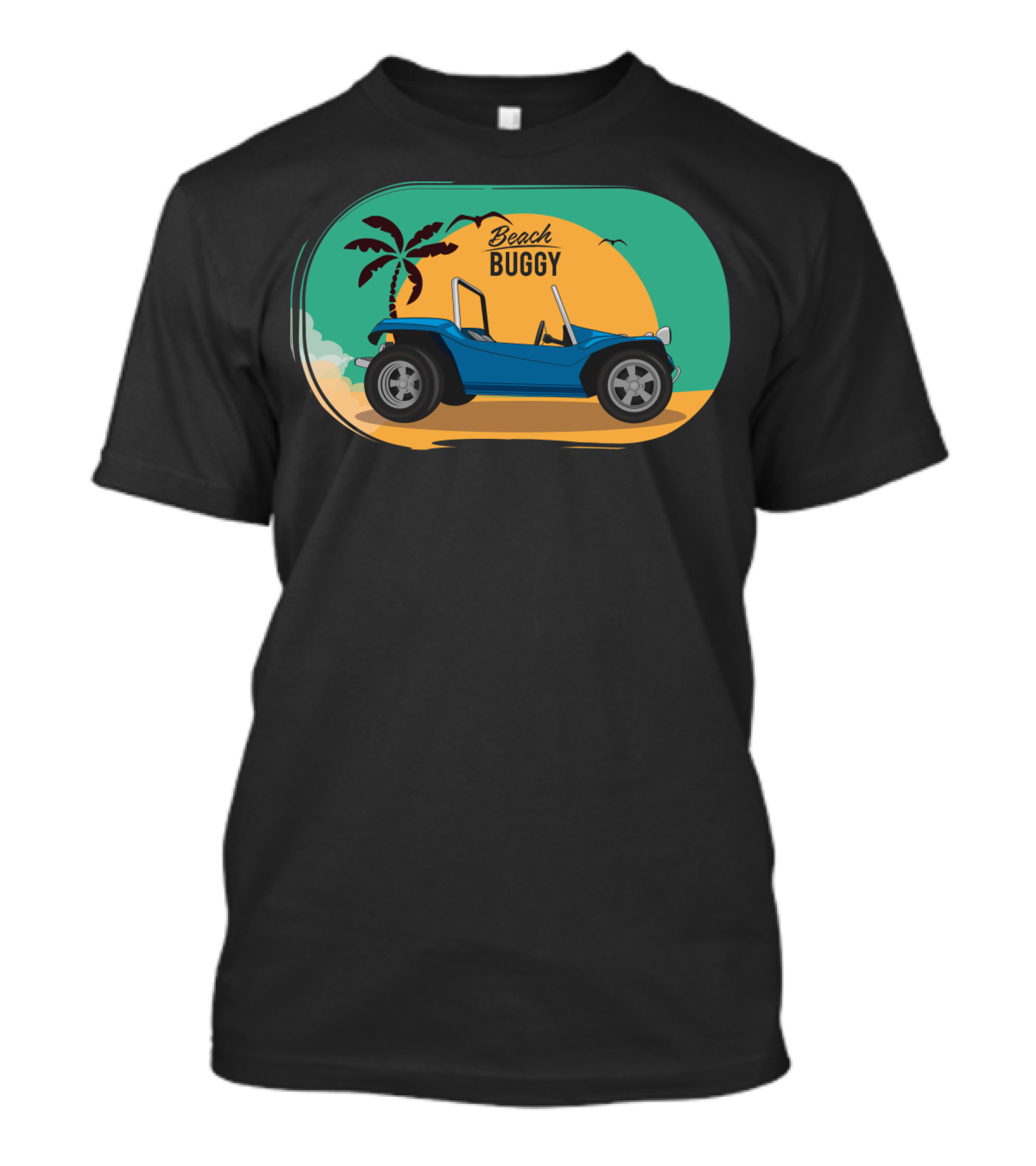 Beach Buggy Adventure With Palm Trees And Sunset Iconic T-Shirt