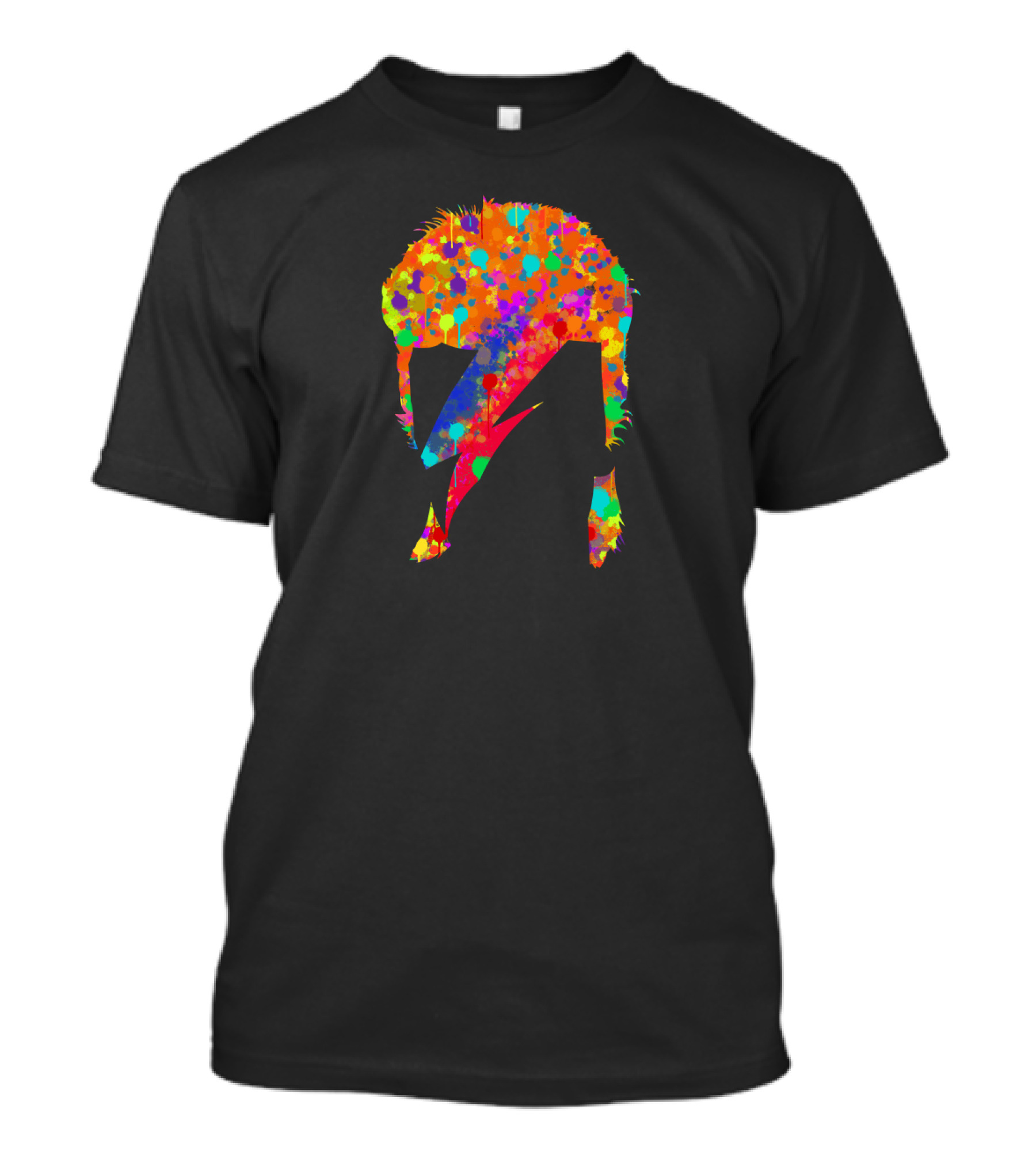 Stardust Bowie Ziggy Lightning Bolt Colorful T-Shirt