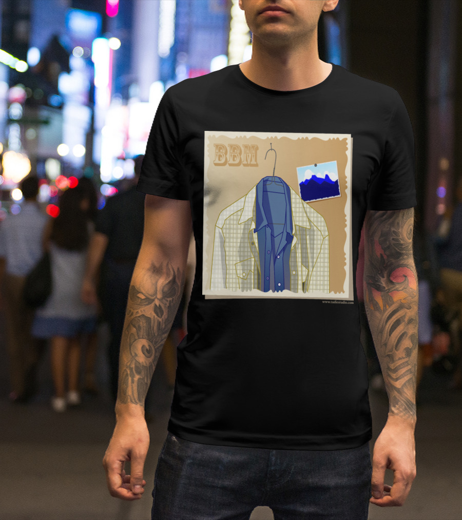 BBM Cowboy Shirt And Mountain Photo Art With Western T-Shirt