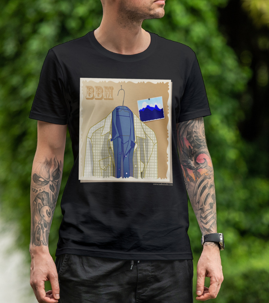 BBM Cowboy Shirt And Mountain Photo Art With Western T-Shirt