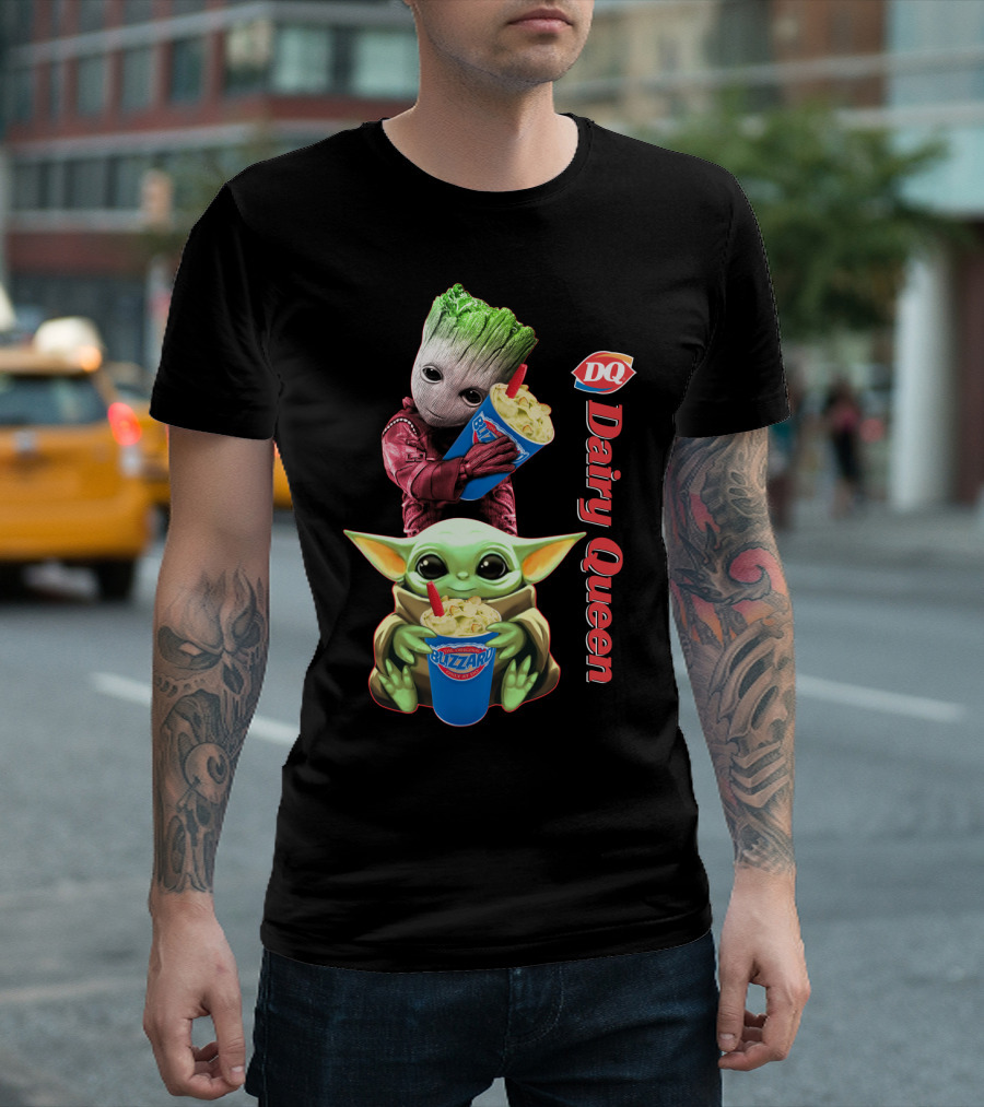 DQ Dairy Queen Baby Yoda Groot Blizzard T-Shirt