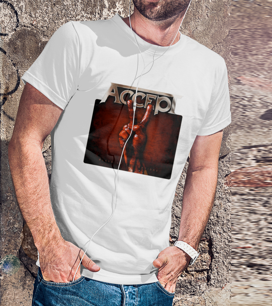 ACCEPT Blood Of The Nations Victory Hand Gesture T-Shirt
