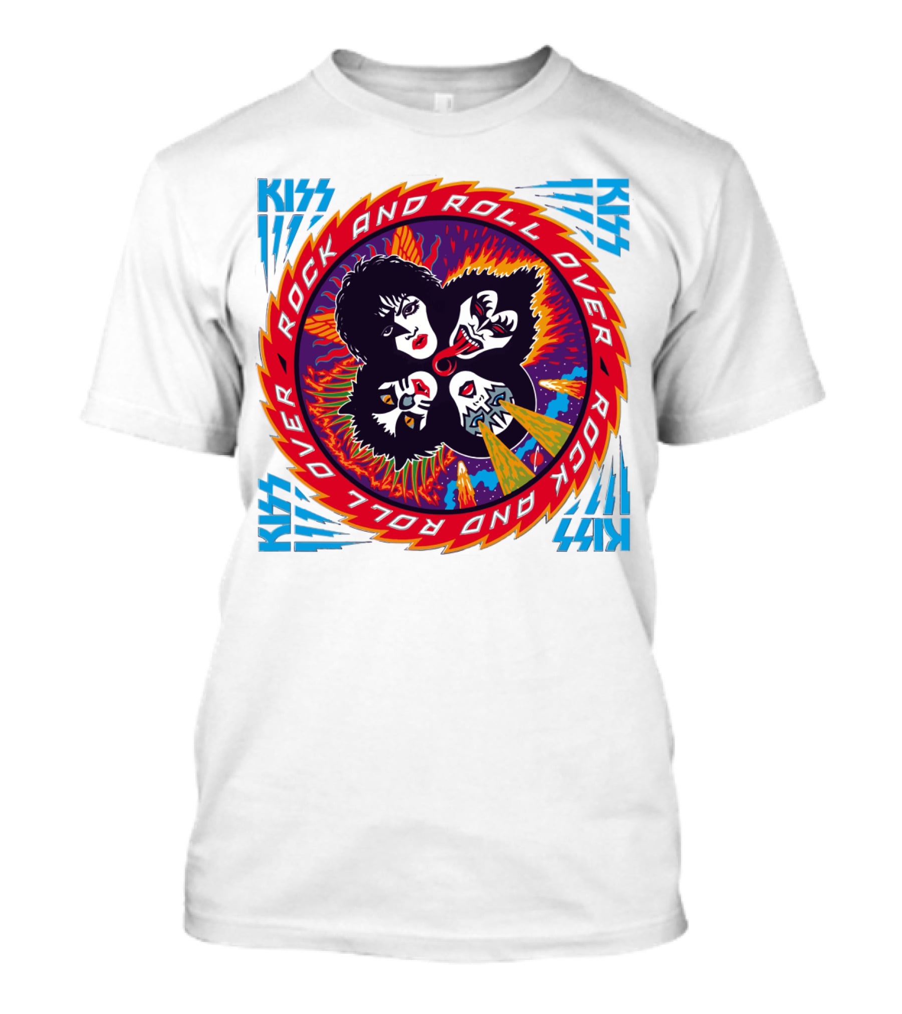 KISS Rock And Roll Over Vintage Album Cover T-Shirt