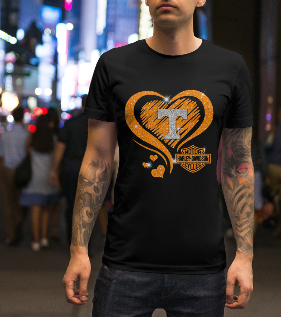 Tennessee Volunteers Harley Davidson Heart T-Shirt