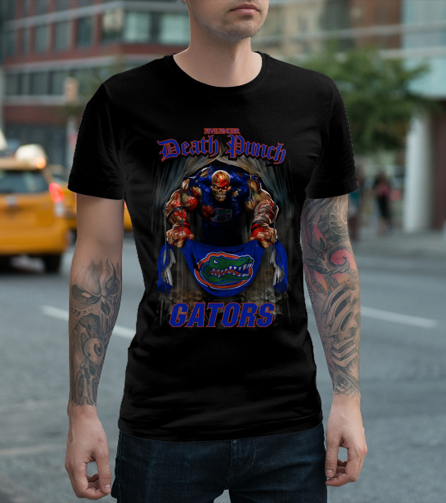 Five Finger Death Punch Gators Florida Gator Football Fan Art Collaboration T-Shirt