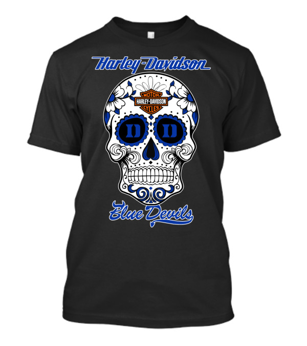 Harley Davidson Blue Devils Sugar Skull T-Shirt