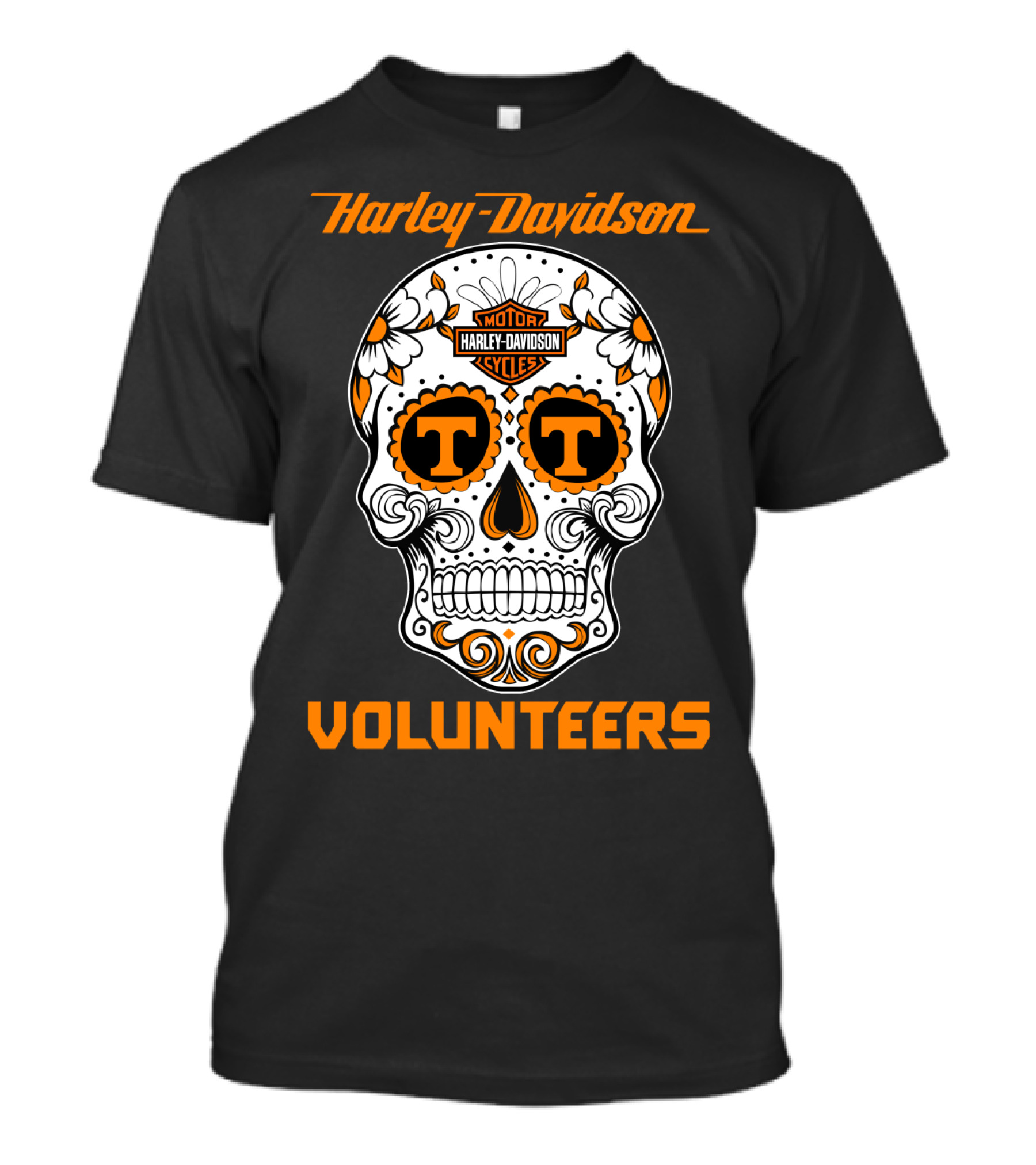 Harley Davidson Tennessee Volunteers Sugar Skull T-Shirt