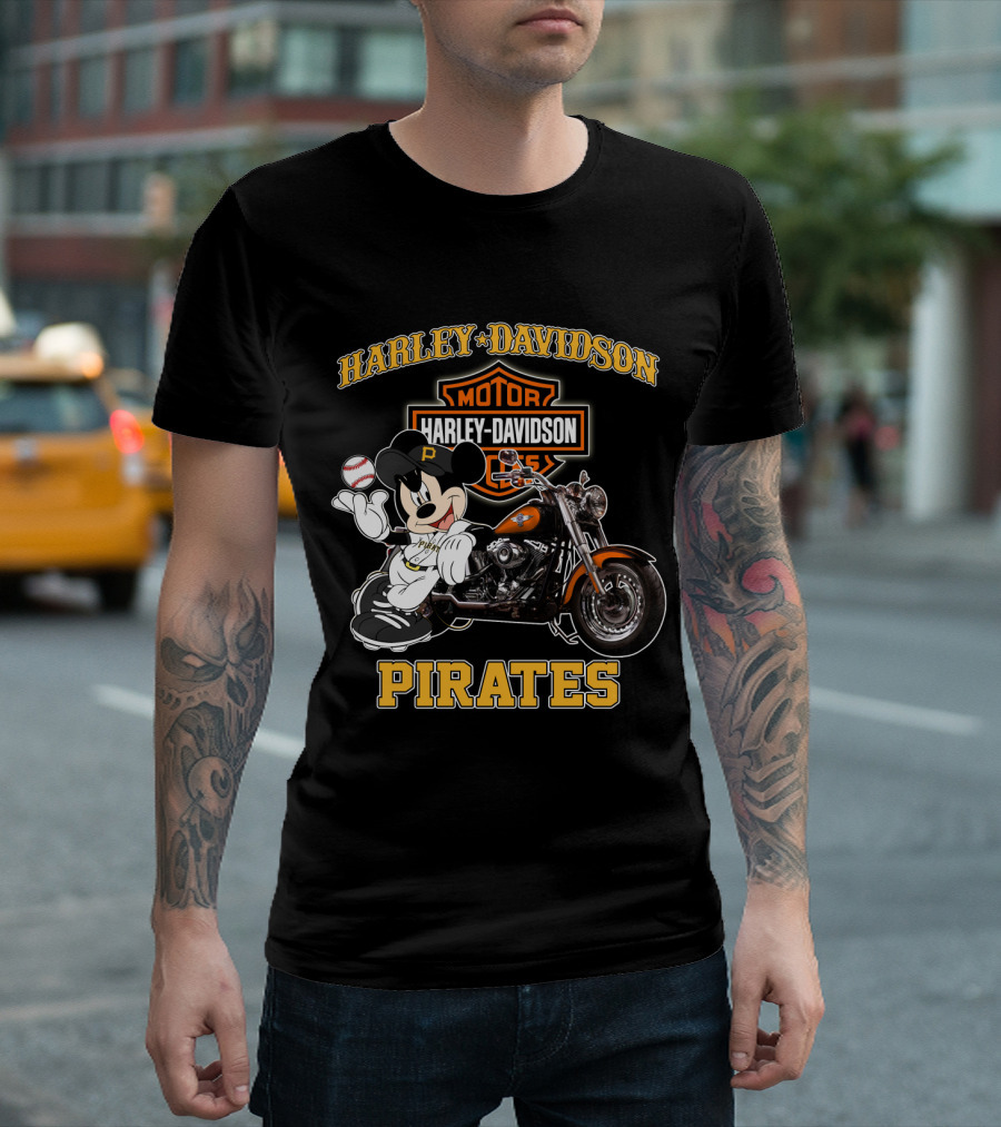 Harley Davidson Motor Cycles Pirates T-Shirt