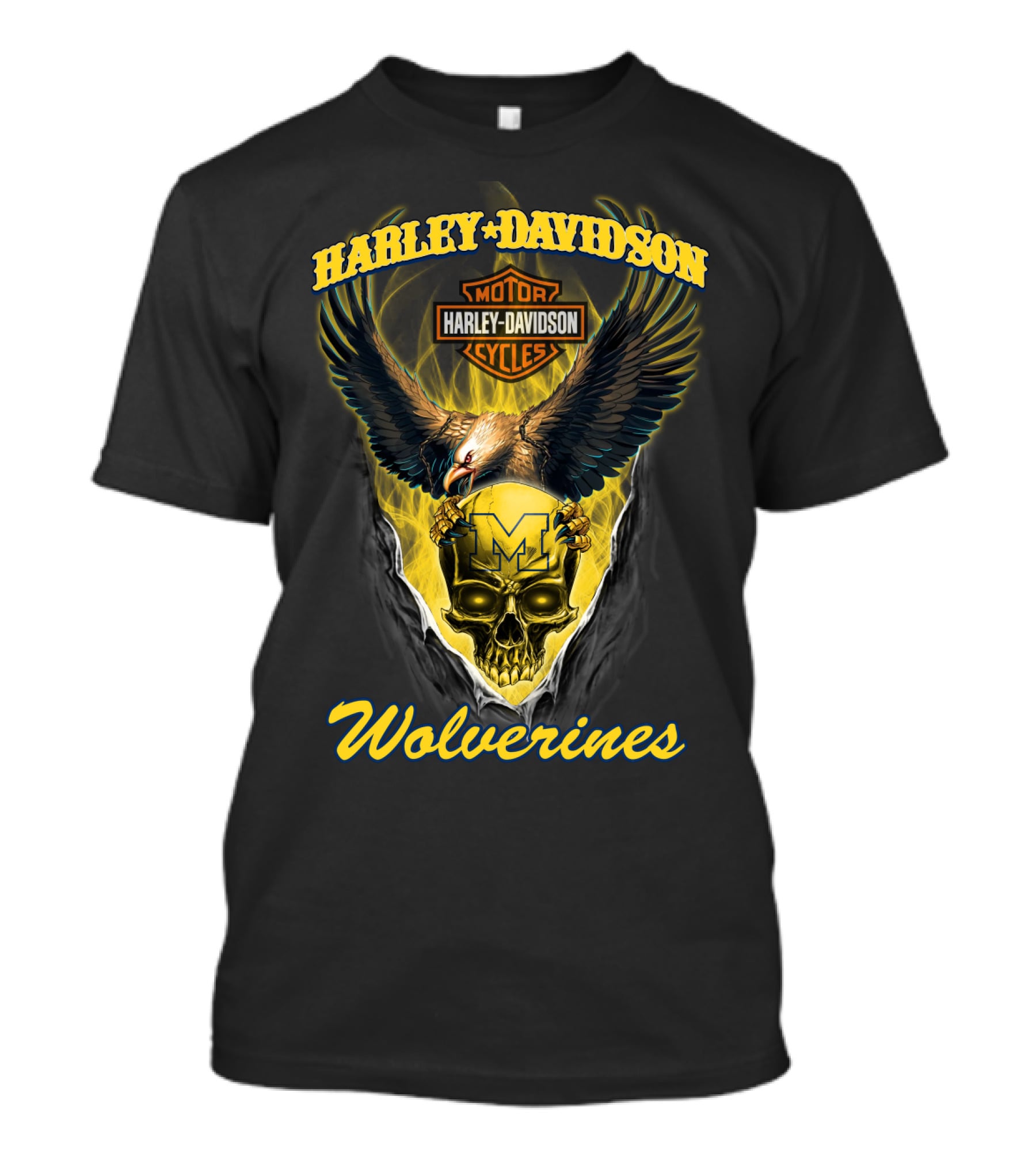 Harley Davidson Wolverines Motor Cycles T-Shirt