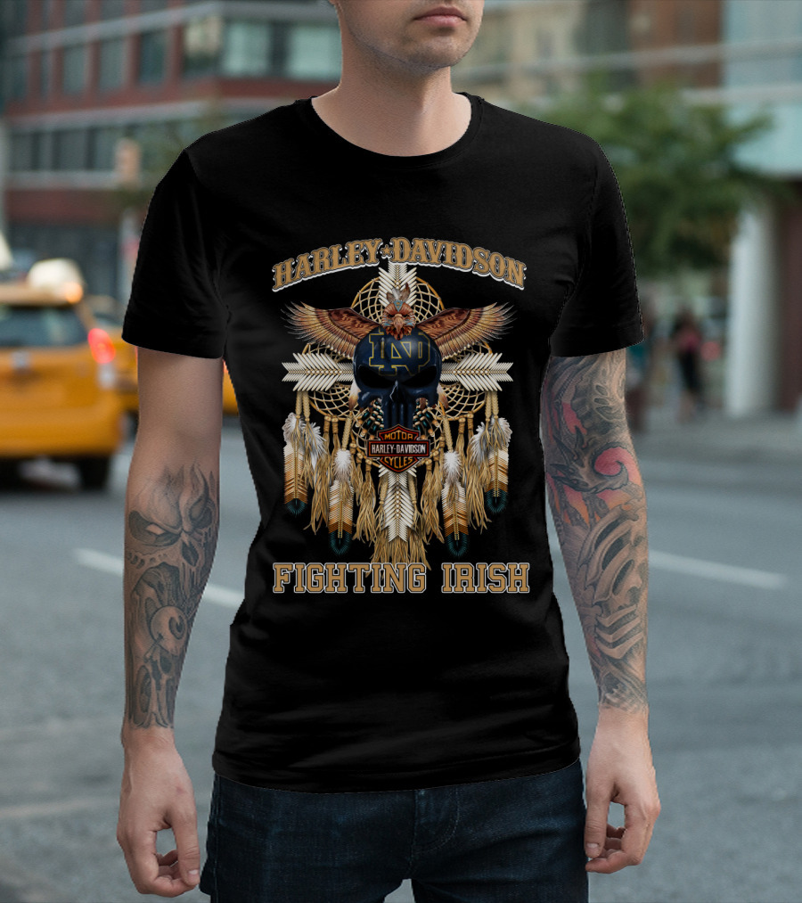 Harley Davidson Notre Dame Fighting Irish Motorcycles Nd T-Shirt