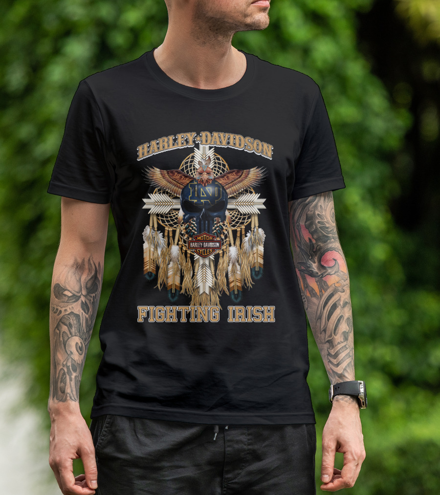 Harley Davidson Notre Dame Fighting Irish Motorcycles Nd T-Shirt