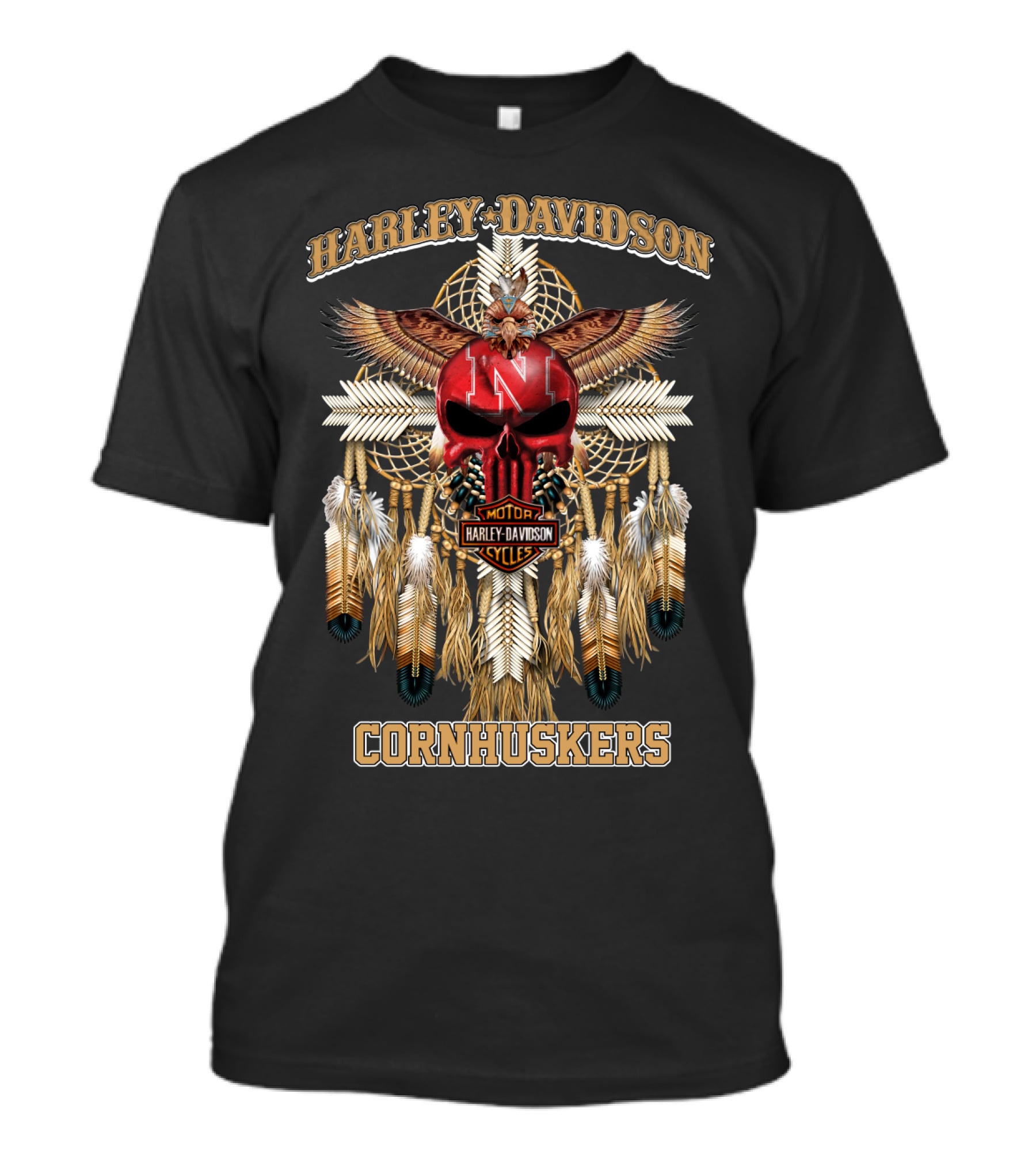Harley Davidson Motor Cycles Cornhuskers N T-Shirt