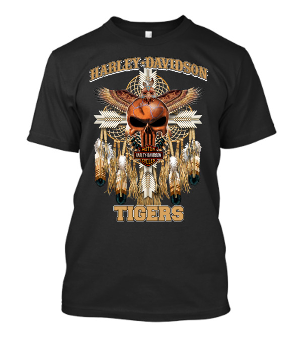 Harley Davidson Motor Cycles Tigers T-Shirt