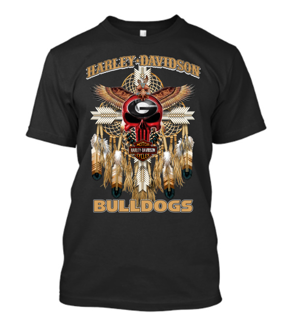 Harley Davidson Georgia Bulldogs Native Dreamcatcher T-Shirt
