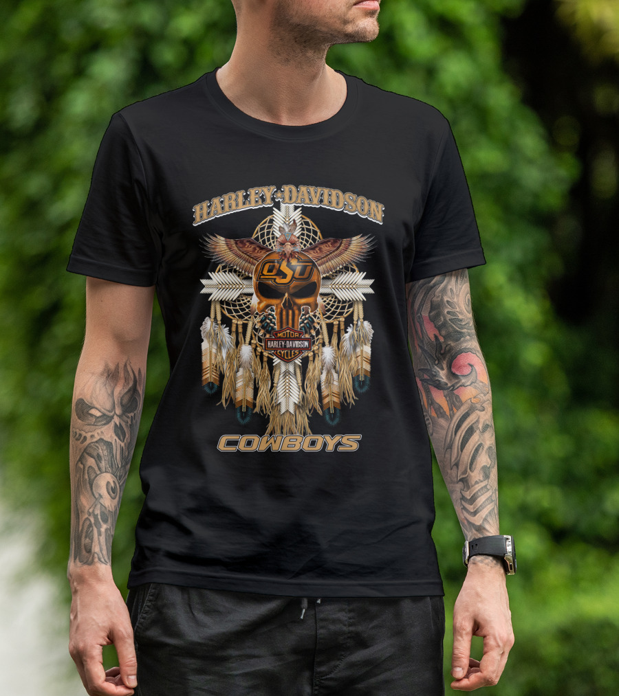 Harley Davidson Osu Cowboys Dreamcatcher T-Shirt