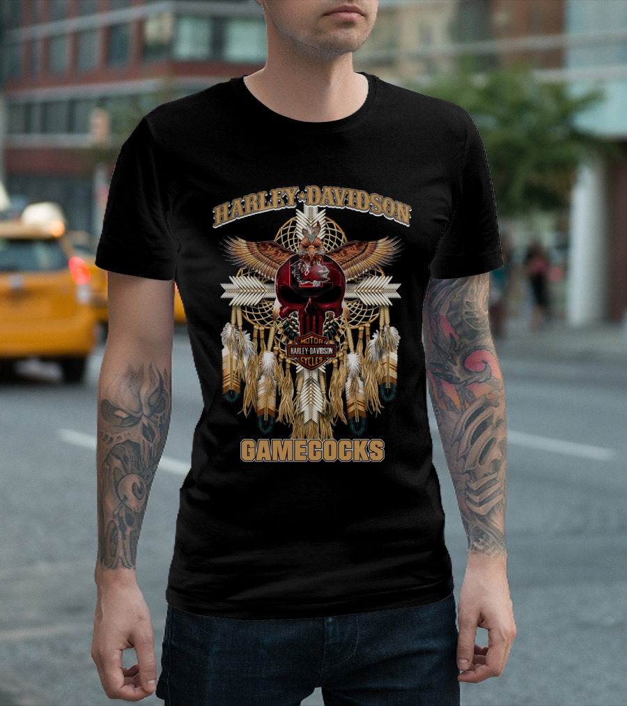 Harley Davidson Motorcycles Gamecocks Dreamcatcher T-Shirt