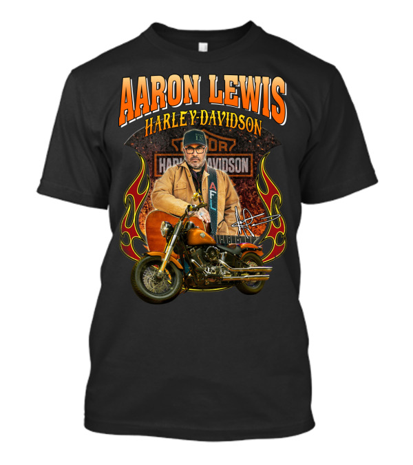 Aaron Lewis Harley Davidson Motorcycle Flame T-Shirt