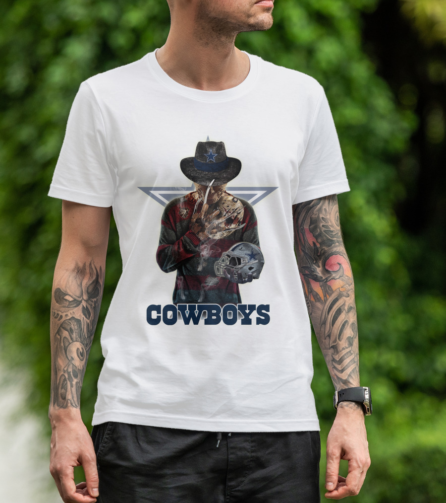 Jason Voorhees Dallas Cowboys Horror Crossover Cowboys Star T-Shirt