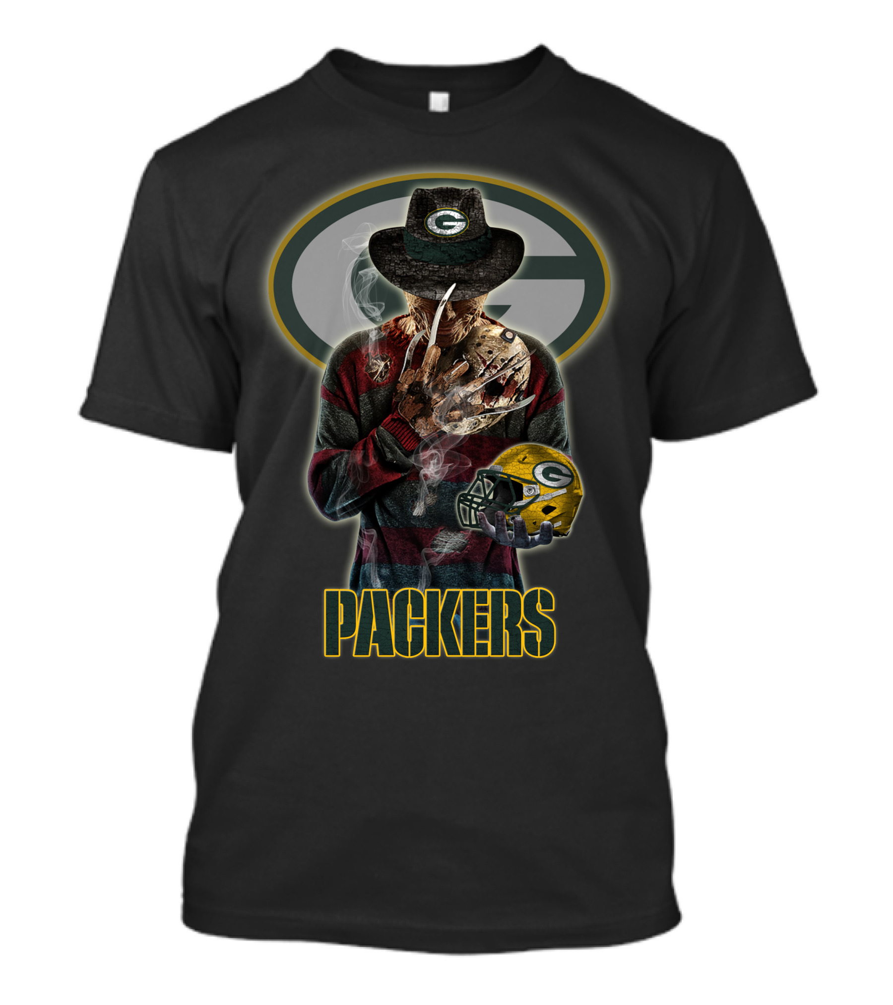 M2 Jason Voorhees Green Bay Packers Freddy Krueger Mashup T-Shirt