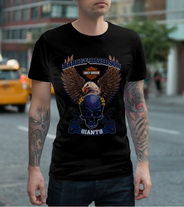 Harley Davidson Motor Cycles Giants Ny T-Shirt