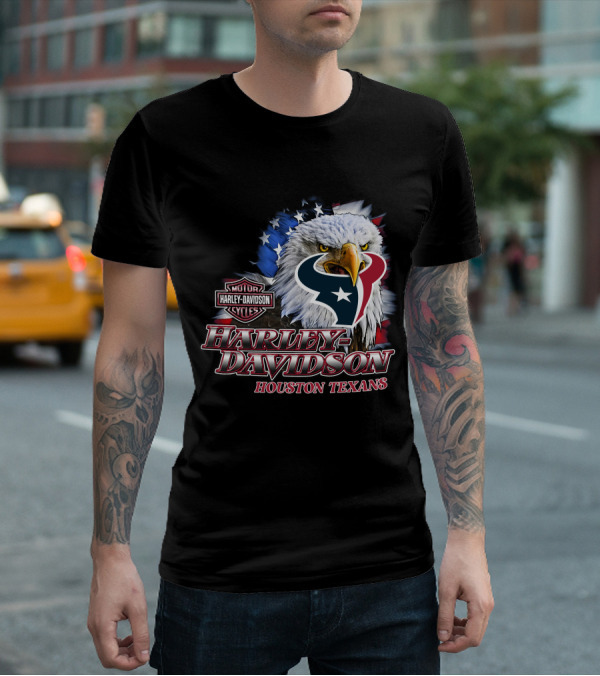 Houston Texans Harley Davidson Nfl Eagles T-Shirt