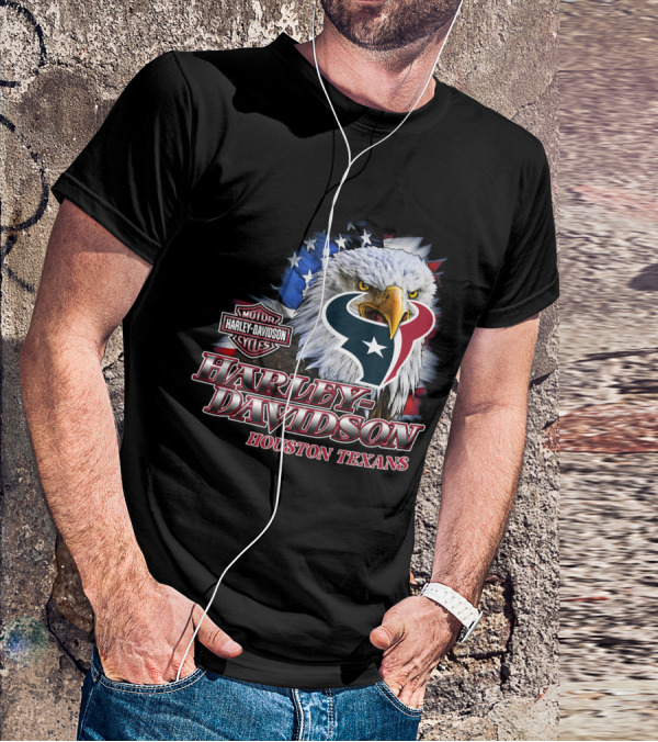 Houston Texans Harley Davidson Nfl Eagles T-Shirt