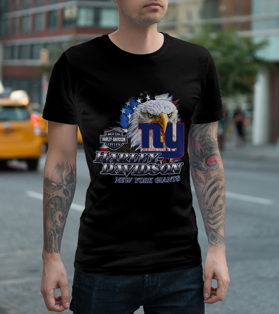 Harley Davidson New York Giants Nfl Eagles T-Shirt