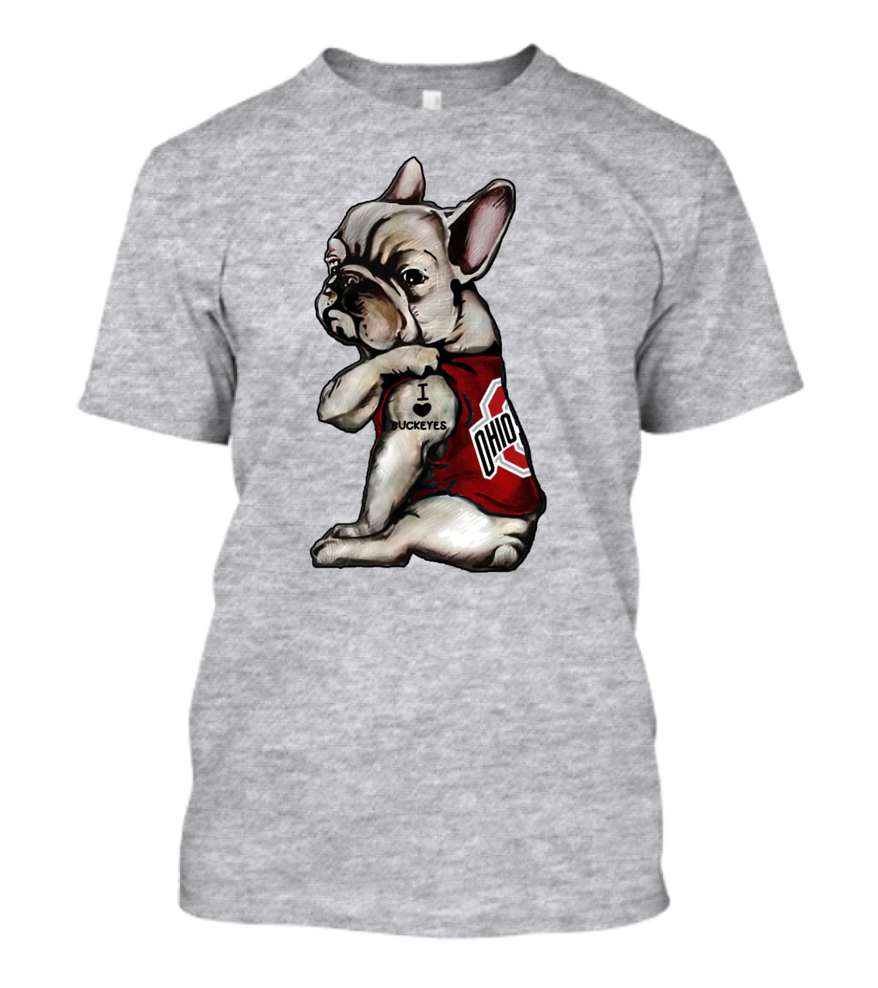 Ohio Bulldog I Love Buckeyes OSU T-Shirt