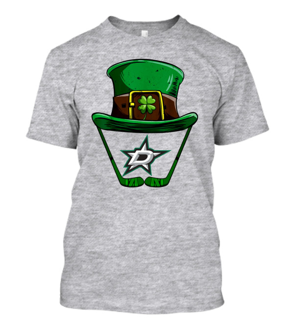 Dallas Stars Clover Hat With Hockey Sticks And Shamrock T-Shirt