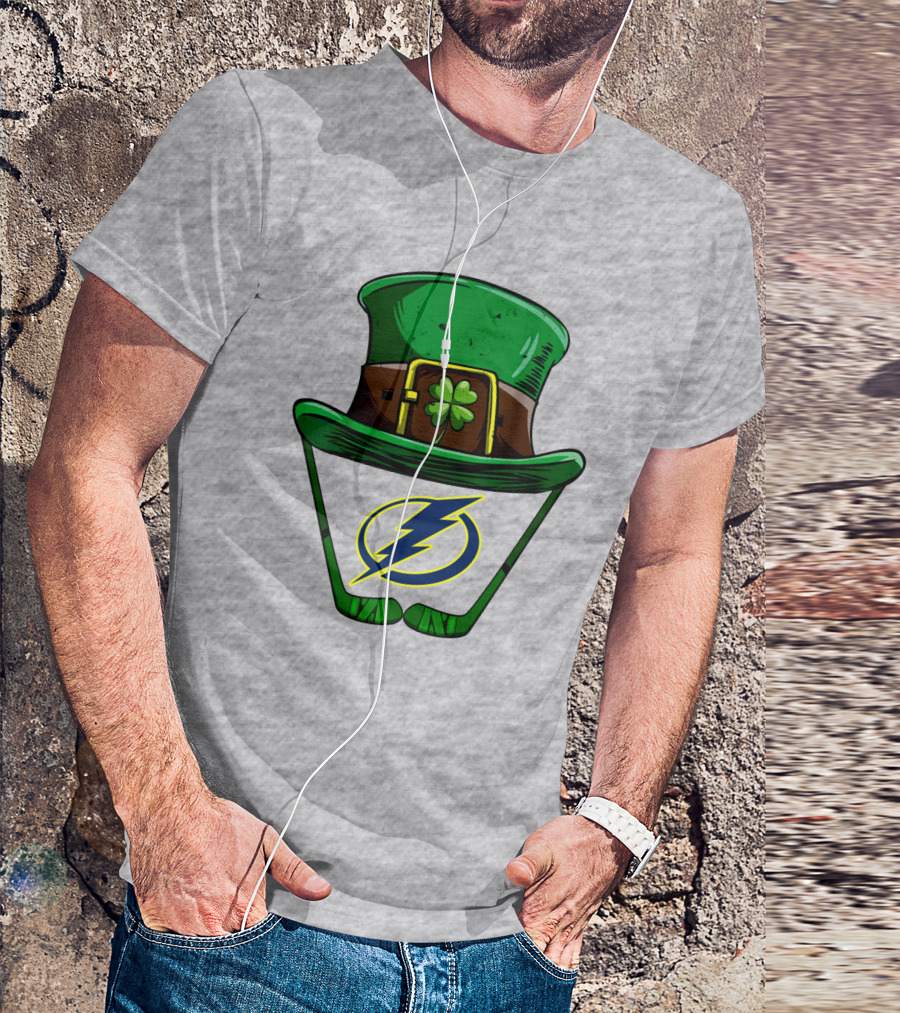 Tampa Bay Lightning St. Patrick's Day Hockey Hat T-Shirt