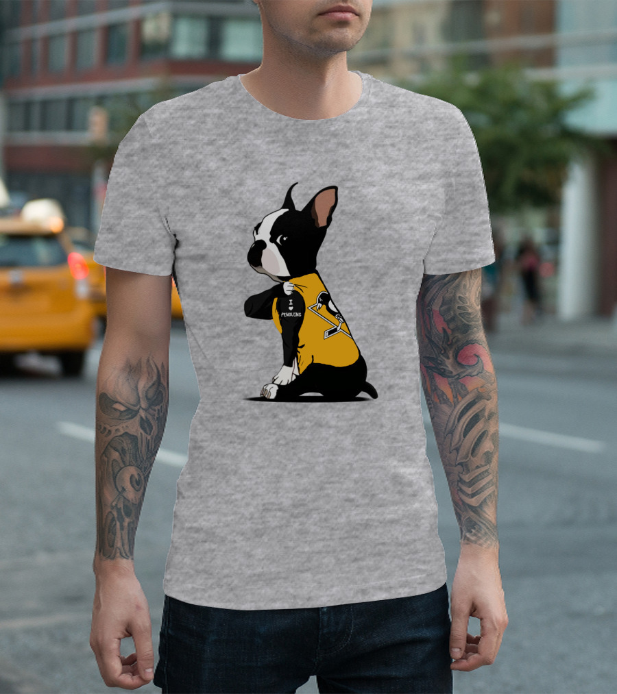Pittsburgh Penguins Bulldog Hockey Fan Love T-Shirt