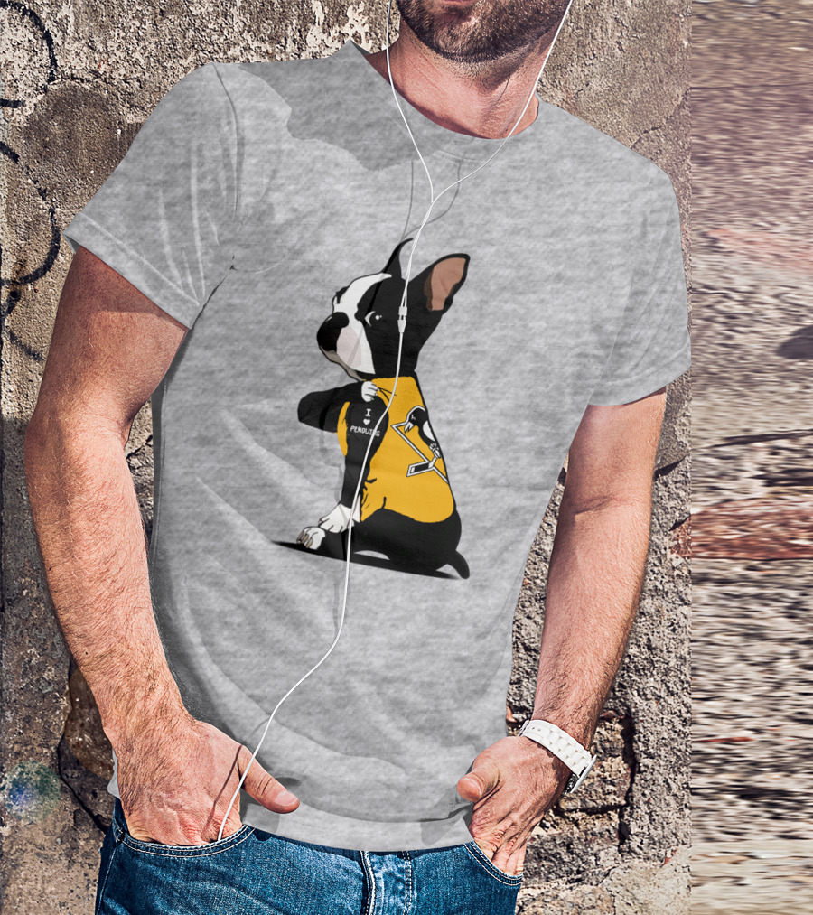 Pittsburgh Penguins Bulldog Hockey Fan Love T-Shirt