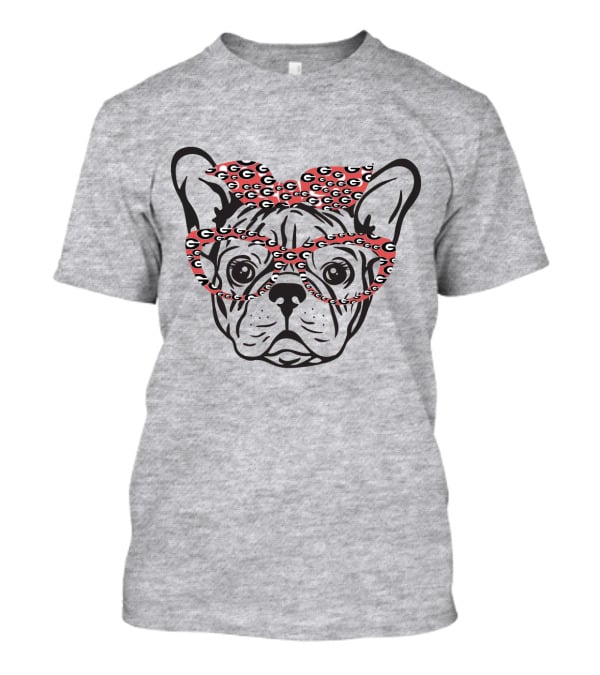 Bulldog Georgia Bulldogs G Pattern Glasses T-Shirt