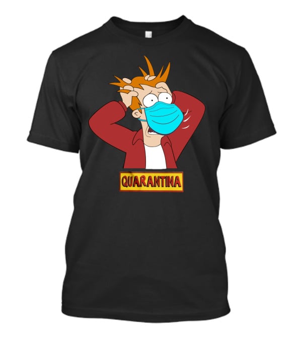 Futurama Quarantina Face Mask Panic T-Shirt