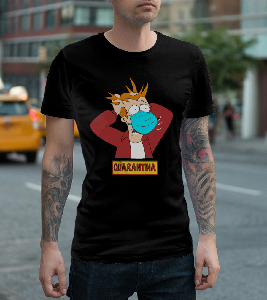 Futurama Quarantina Face Mask Panic T-Shirt