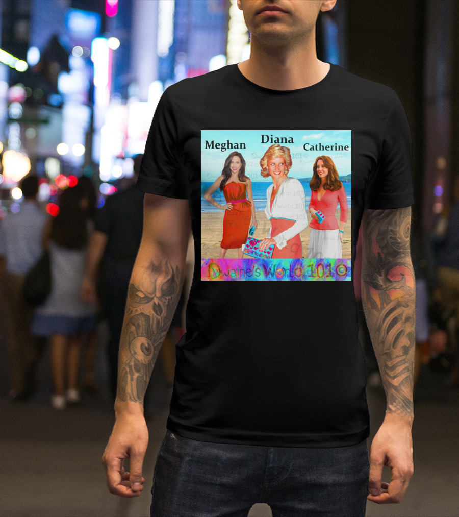 Dwayne's World 1010 Meghan Diana Catherine Beach Scene T-Shirt