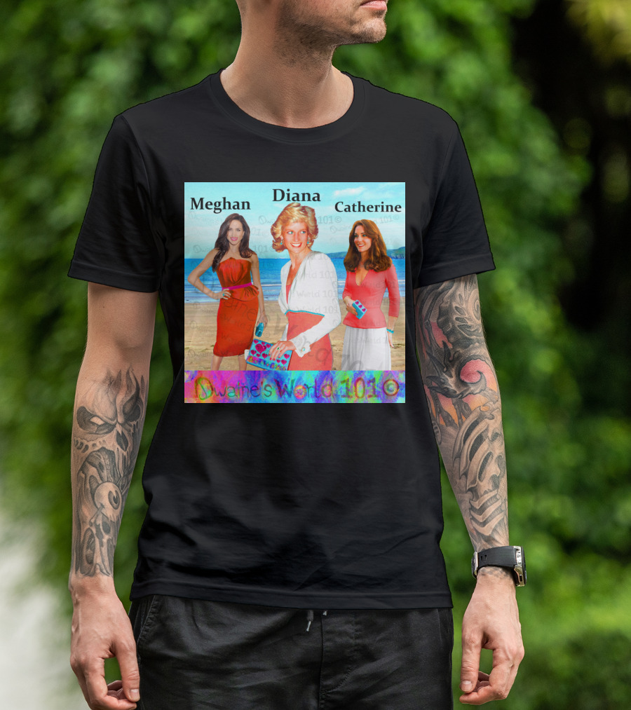 Dwayne's World 1010 Meghan Diana Catherine Beach Scene T-Shirt