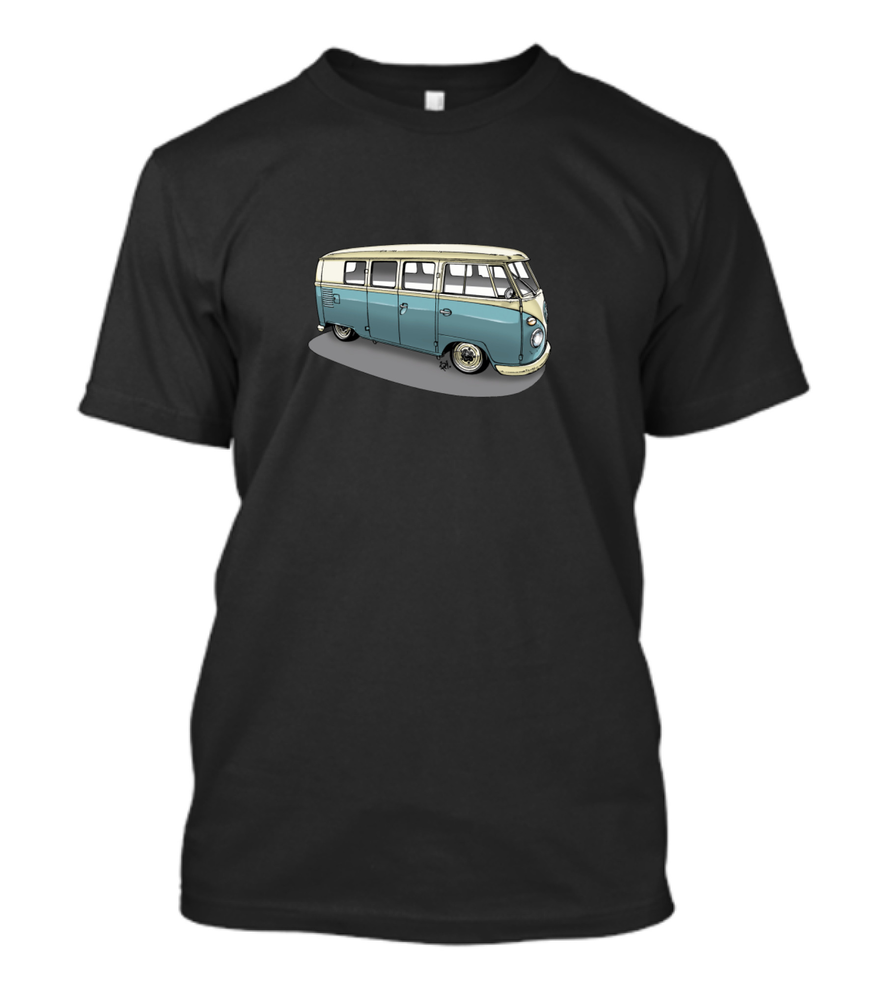 Vintage 11 Window Microbus Light Blue And Cream T-Shirt