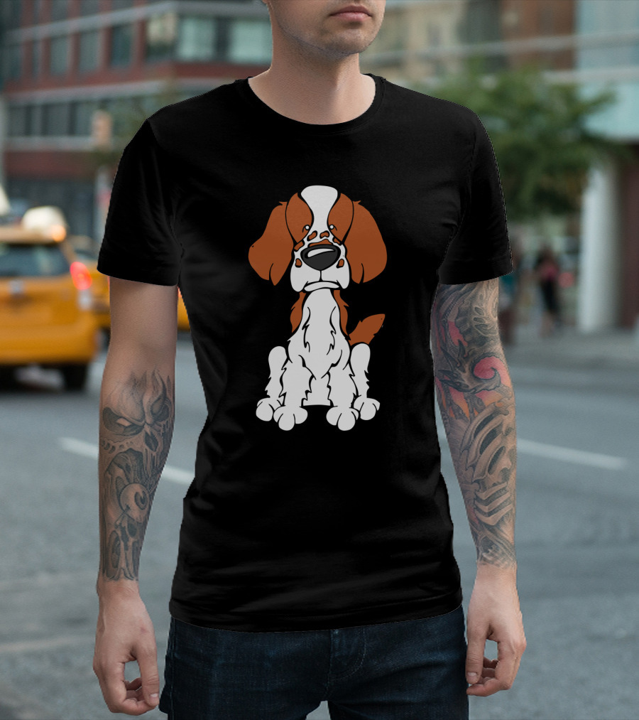 Adorable Cartoon Welsh Springer Spaniel Dog T-Shirt
