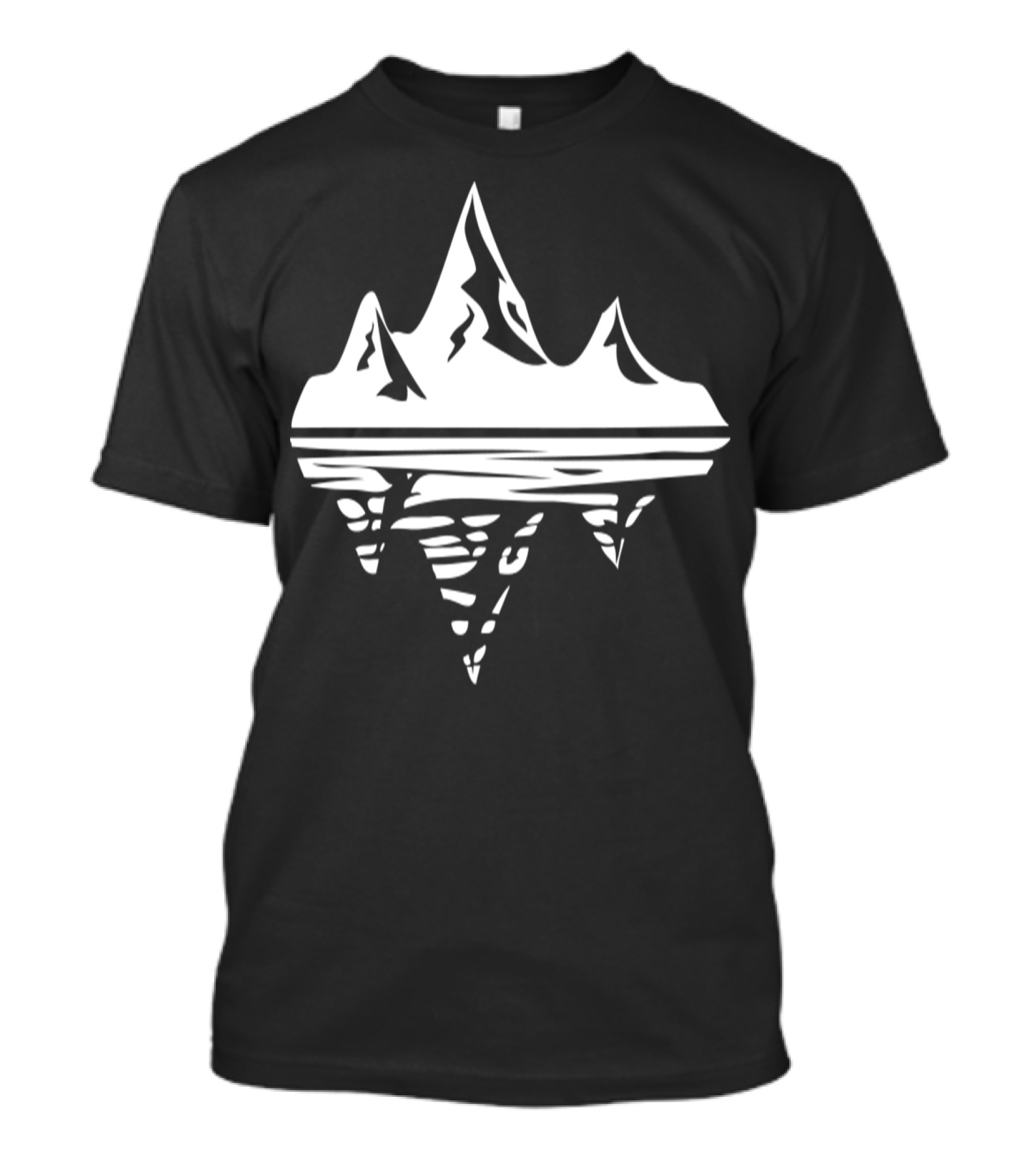 Alps Mountains Floating Iceberg Style White T-Shirt