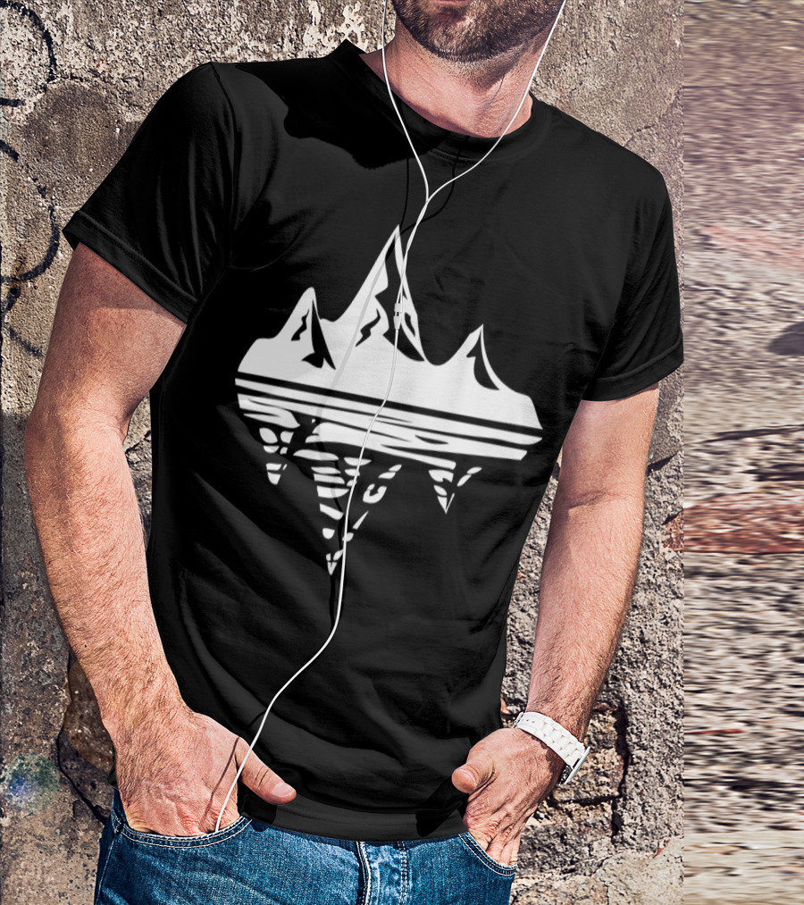 Alps Mountains Floating Iceberg Style White T-Shirt