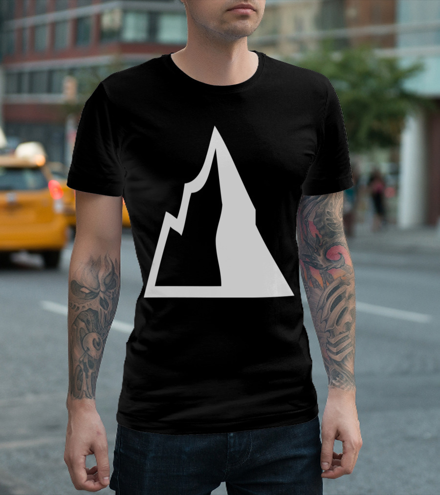 Unusual Mountain Alpine Silhouette Geometric Peak T-Shirt