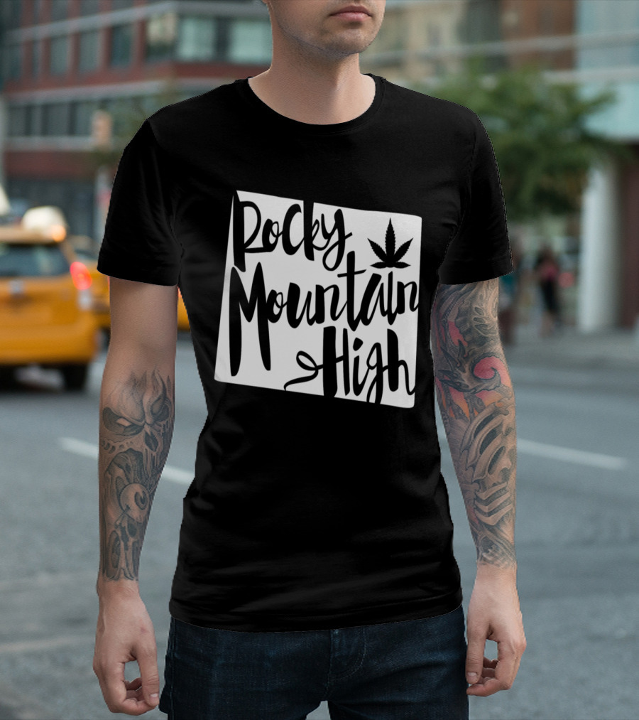Rocky Mountain High Cannabis Leaf T-Shirt