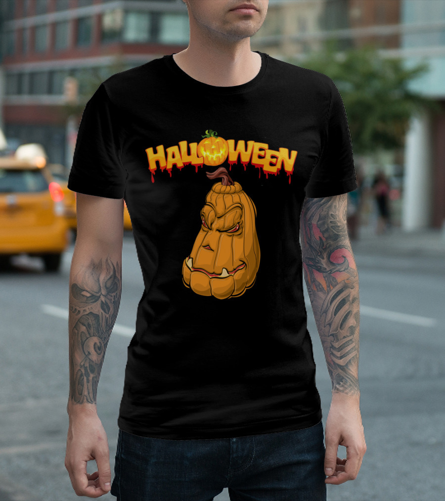 Halloween Scary Smiling Pumpkin T-Shirt