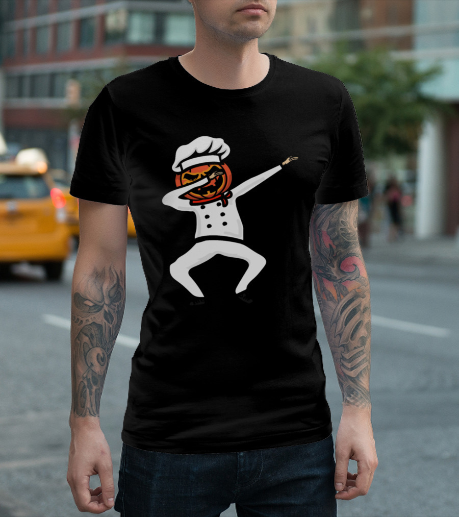 PUMPKIN DAB CHEF JACK-O'-LANTERN IN CHEF'S HAT PERFORMING DANCE T-Shirt